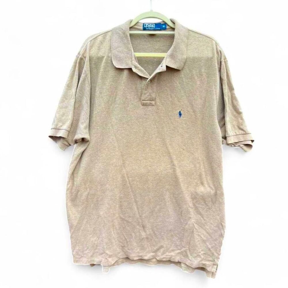 Y2K Vintage Polo Ralph Lauren Boxy Polo | Beige | XL | Classic Boxy Charm